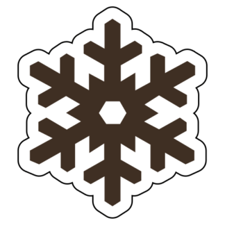 Snow Flake Sticker (Brown)